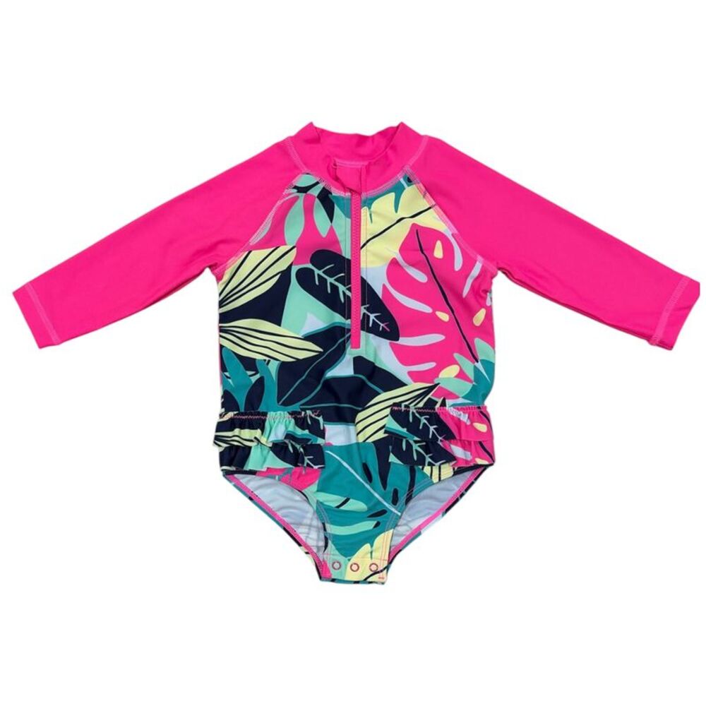 Member's Mark Baby Girls UPF 50+ Rashguard One-Piece Swimsuit - Multi
